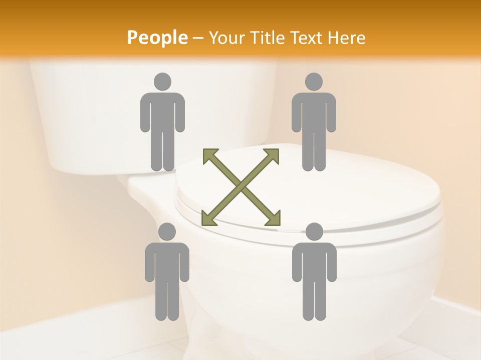 A White Toilet Sitting In A Bathroom Next To A Yellow Wall PowerPoint Template