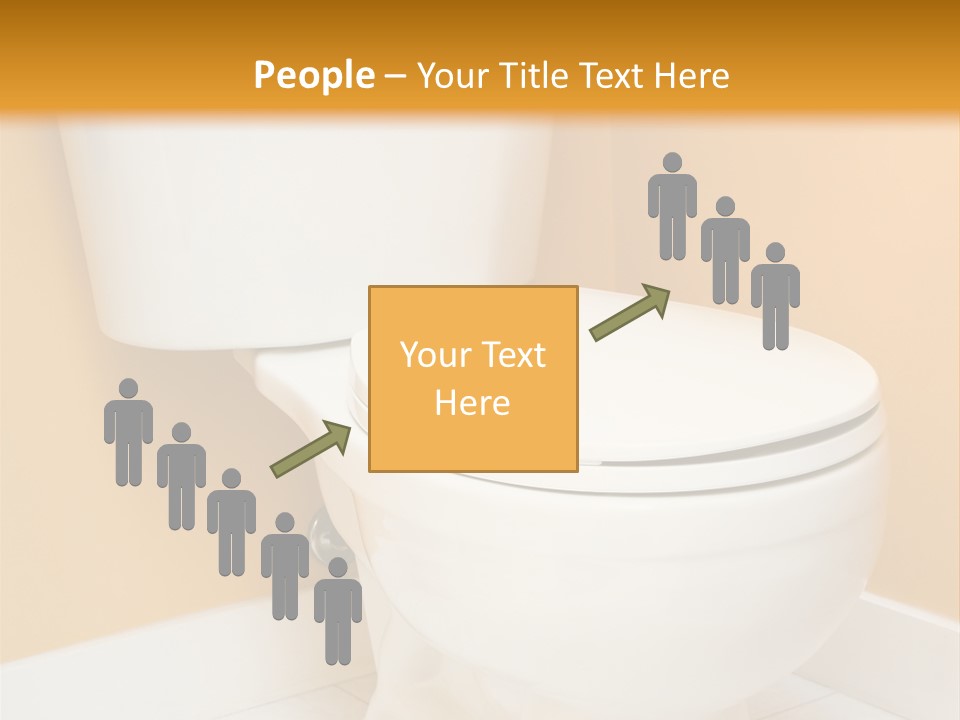 A White Toilet Sitting In A Bathroom Next To A Yellow Wall PowerPoint Template