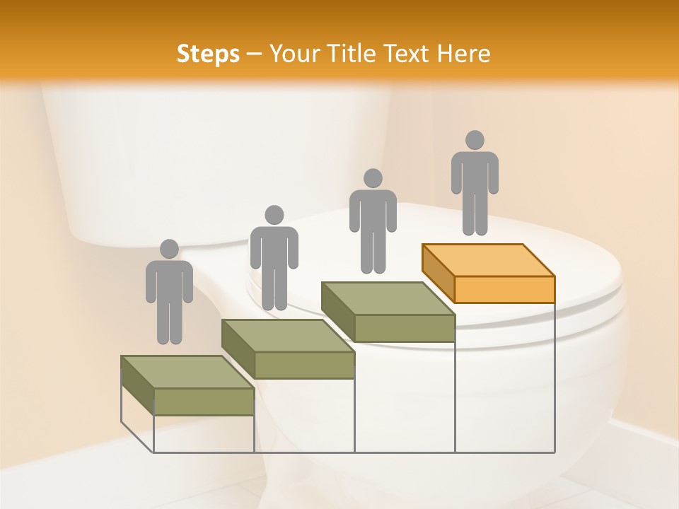 A White Toilet Sitting In A Bathroom Next To A Yellow Wall PowerPoint Template