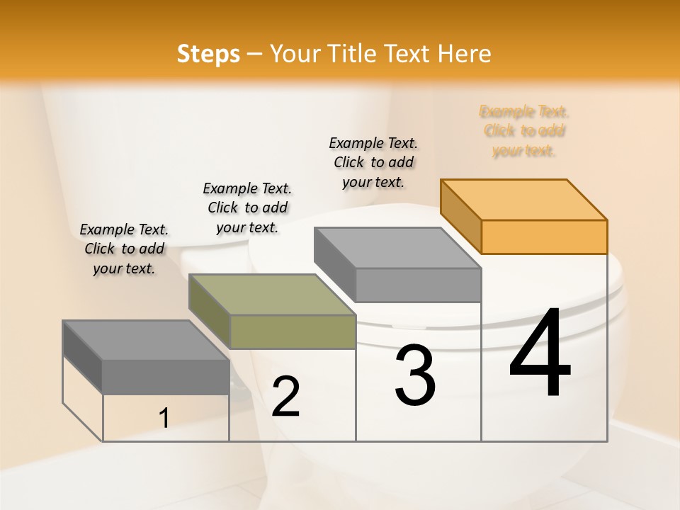 A White Toilet Sitting In A Bathroom Next To A Yellow Wall PowerPoint Template