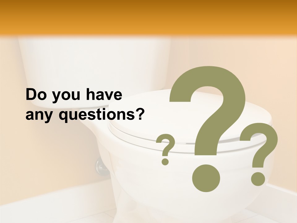 A White Toilet Sitting In A Bathroom Next To A Yellow Wall PowerPoint Template