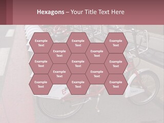 A Row Of Bikes Parked Next To Each Other PowerPoint Template