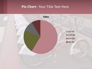 A Row Of Bikes Parked Next To Each Other PowerPoint Template