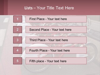 A Row Of Bikes Parked Next To Each Other PowerPoint Template