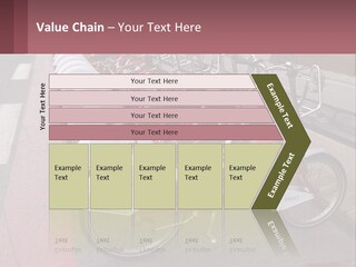 A Row Of Bikes Parked Next To Each Other PowerPoint Template