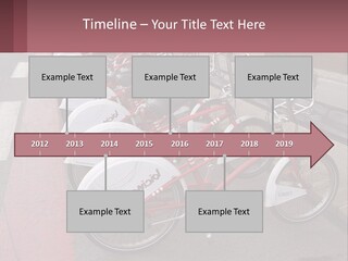 A Row Of Bikes Parked Next To Each Other PowerPoint Template