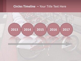 A Row Of Bikes Parked Next To Each Other PowerPoint Template