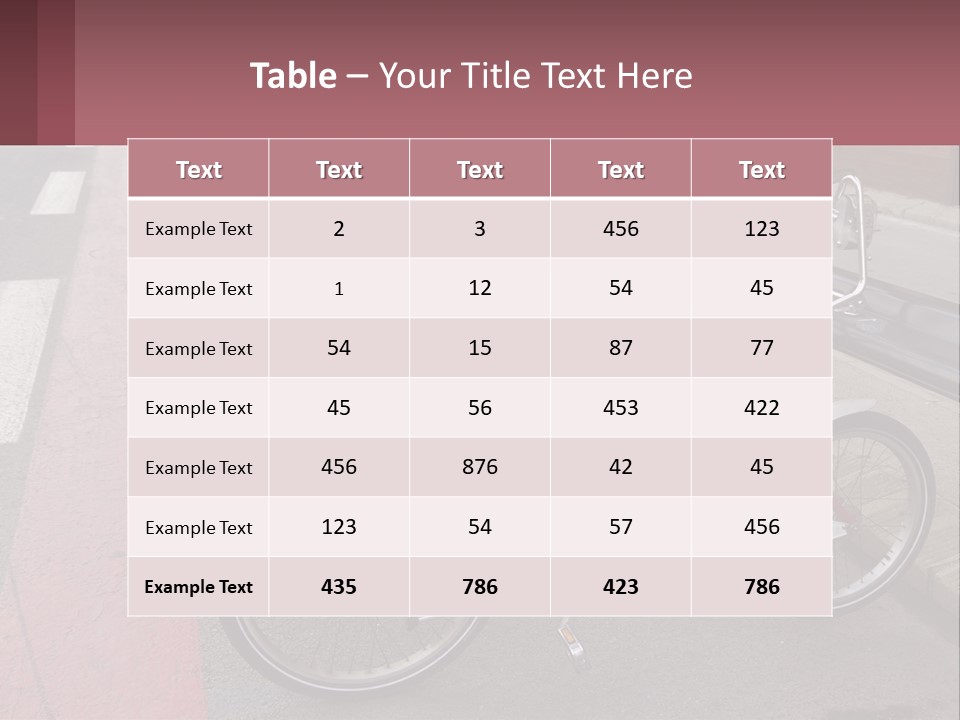 A Row Of Bikes Parked Next To Each Other PowerPoint Template