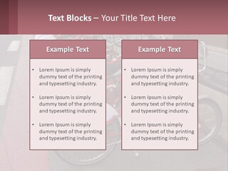 A Row Of Bikes Parked Next To Each Other PowerPoint Template