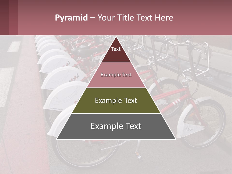 A Row Of Bikes Parked Next To Each Other PowerPoint Template