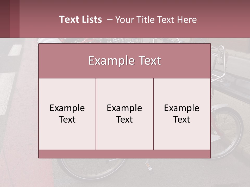A Row Of Bikes Parked Next To Each Other PowerPoint Template