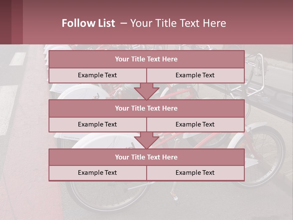 A Row Of Bikes Parked Next To Each Other PowerPoint Template