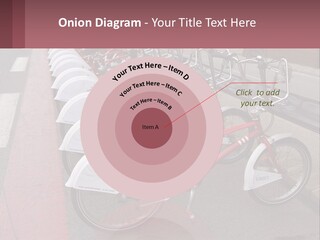 A Row Of Bikes Parked Next To Each Other PowerPoint Template