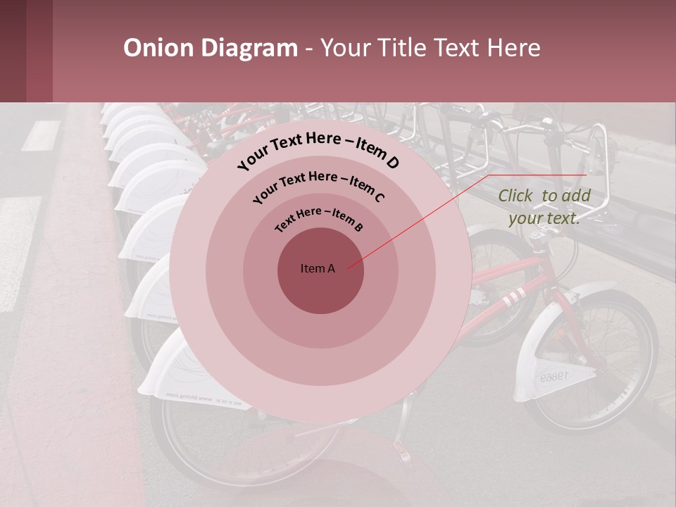A Row Of Bikes Parked Next To Each Other PowerPoint Template