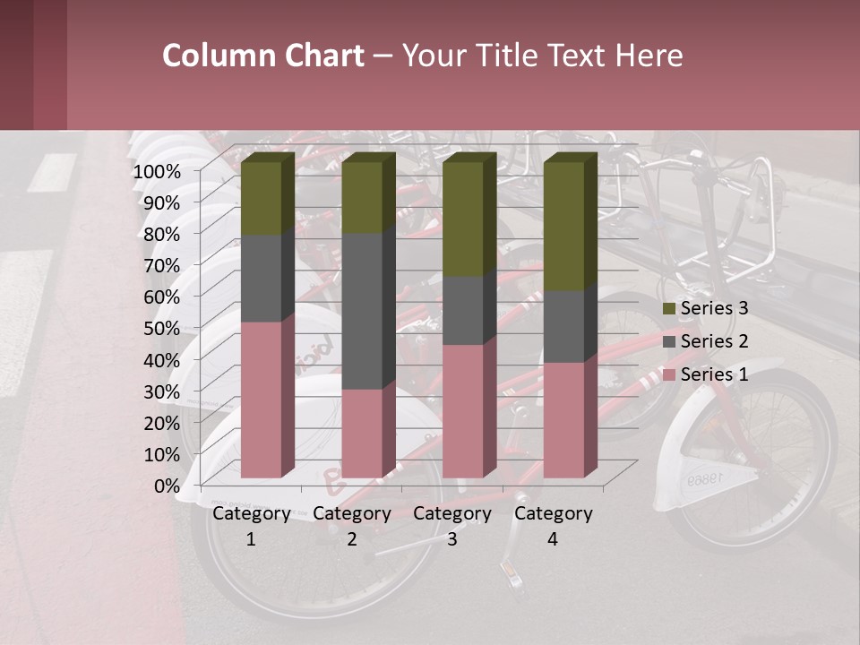 A Row Of Bikes Parked Next To Each Other PowerPoint Template