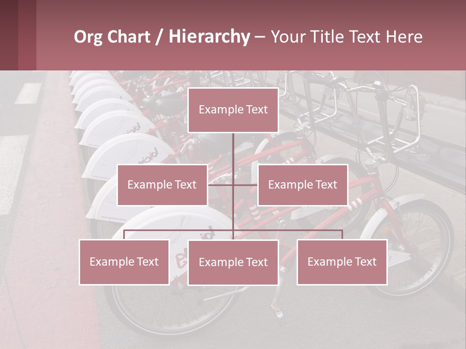 A Row Of Bikes Parked Next To Each Other PowerPoint Template