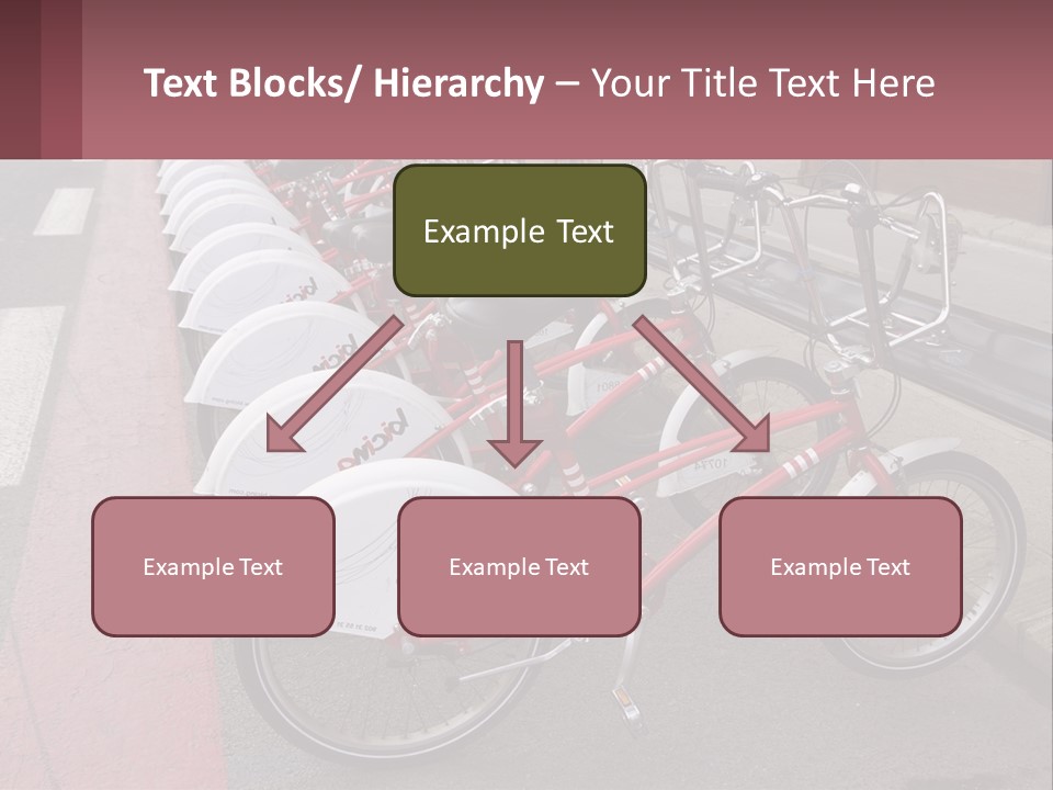 A Row Of Bikes Parked Next To Each Other PowerPoint Template
