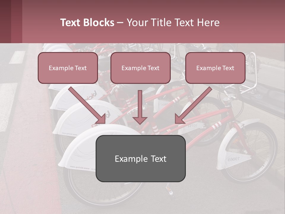 A Row Of Bikes Parked Next To Each Other PowerPoint Template