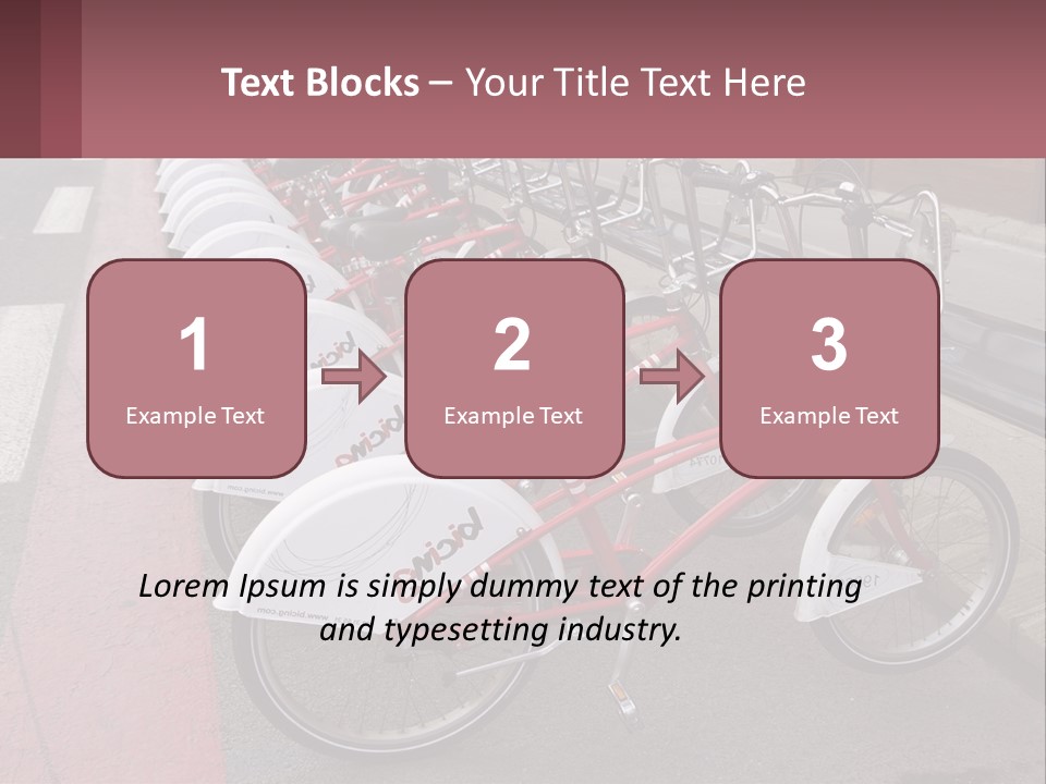 A Row Of Bikes Parked Next To Each Other PowerPoint Template