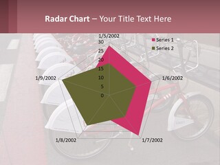 A Row Of Bikes Parked Next To Each Other PowerPoint Template