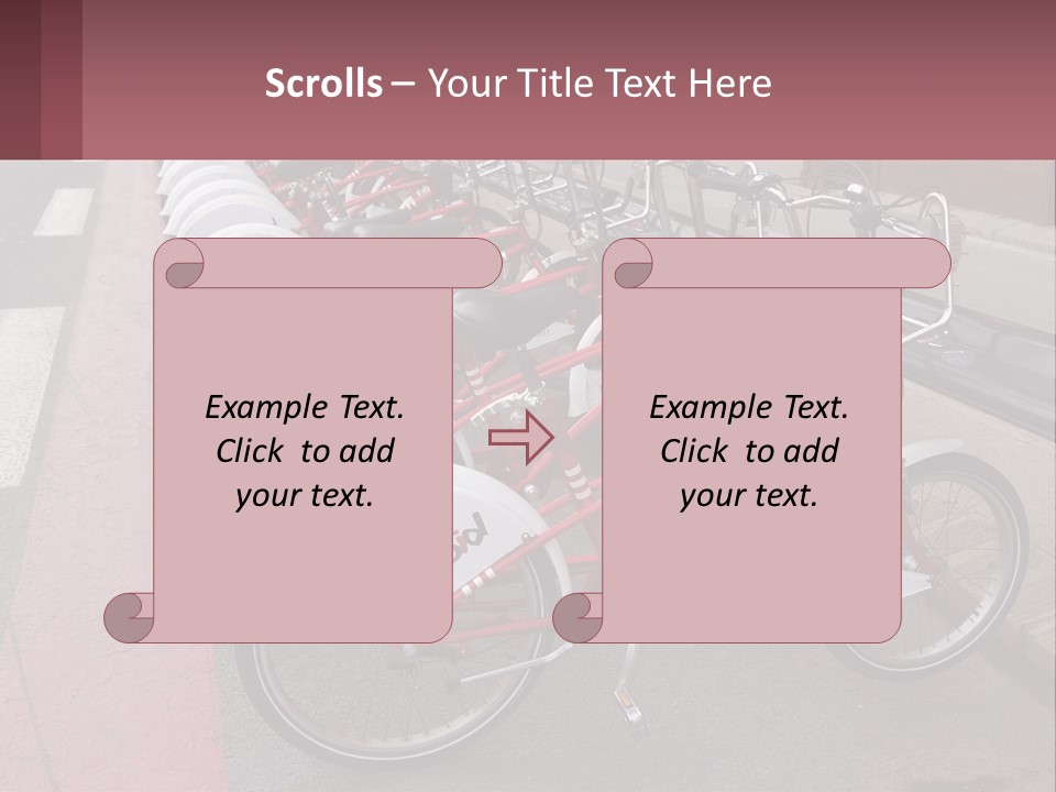 A Row Of Bikes Parked Next To Each Other PowerPoint Template