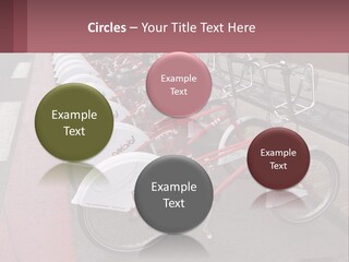 A Row Of Bikes Parked Next To Each Other PowerPoint Template