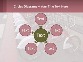 A Row Of Bikes Parked Next To Each Other PowerPoint Template