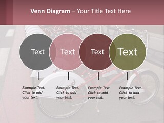 A Row Of Bikes Parked Next To Each Other PowerPoint Template