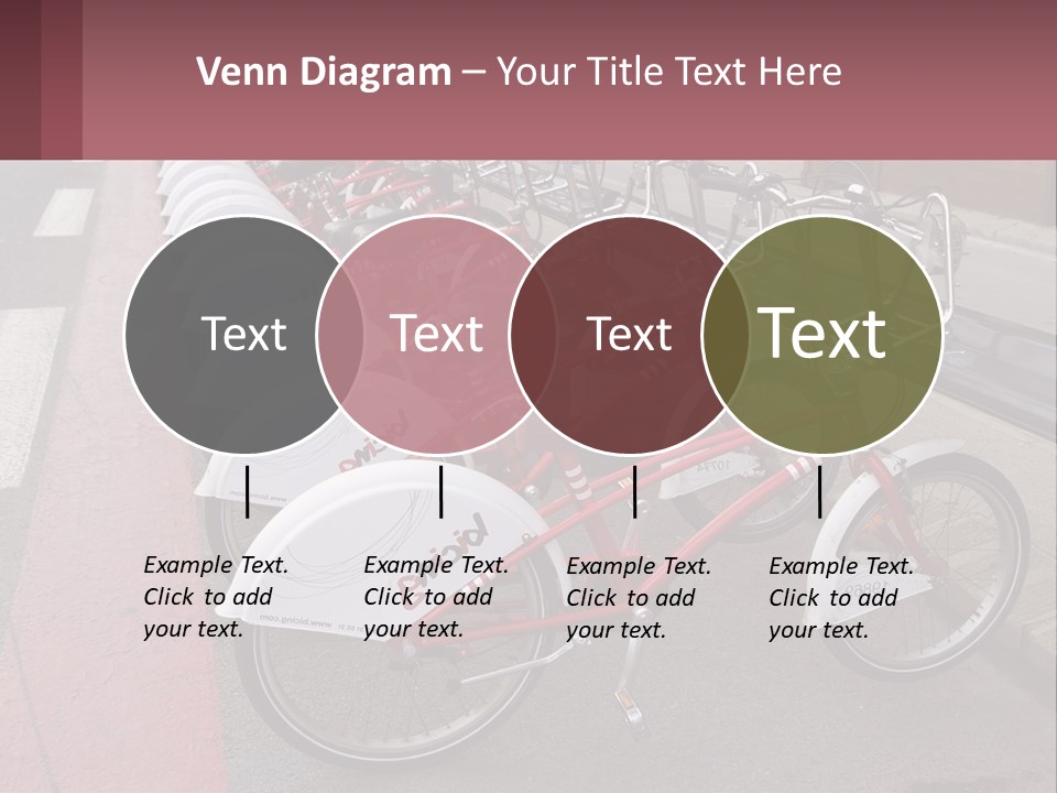 A Row Of Bikes Parked Next To Each Other PowerPoint Template