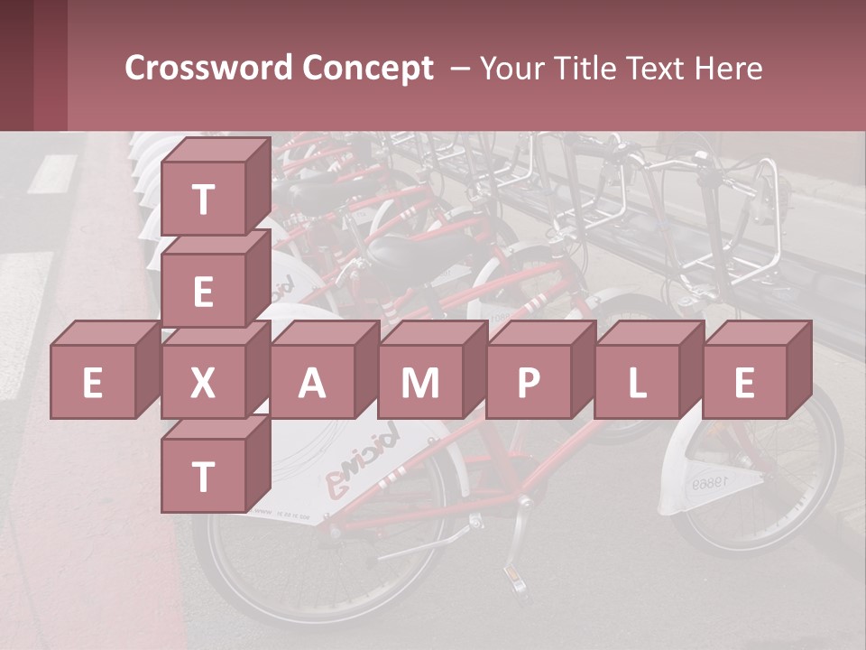 A Row Of Bikes Parked Next To Each Other PowerPoint Template