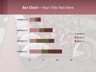 A Row Of Bikes Parked Next To Each Other PowerPoint Template