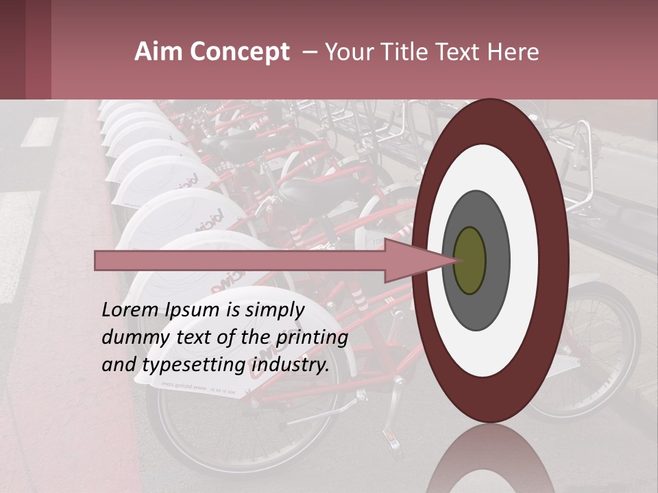 A Row Of Bikes Parked Next To Each Other PowerPoint Template
