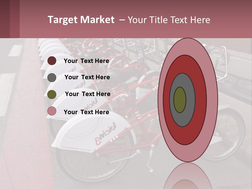 A Row Of Bikes Parked Next To Each Other PowerPoint Template