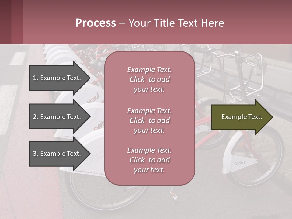 A Row Of Bikes Parked Next To Each Other PowerPoint Template