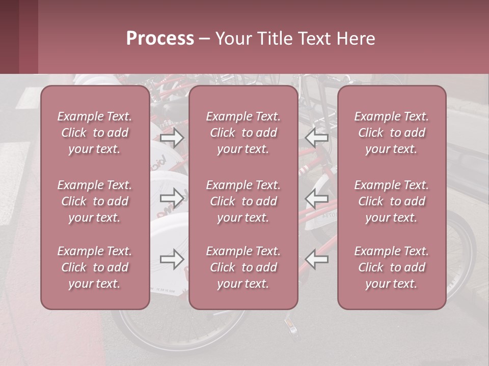 A Row Of Bikes Parked Next To Each Other PowerPoint Template