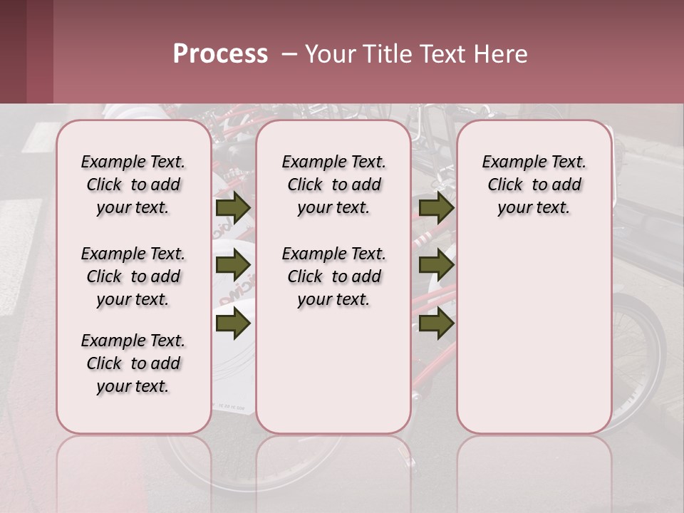A Row Of Bikes Parked Next To Each Other PowerPoint Template