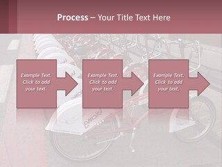 A Row Of Bikes Parked Next To Each Other PowerPoint Template