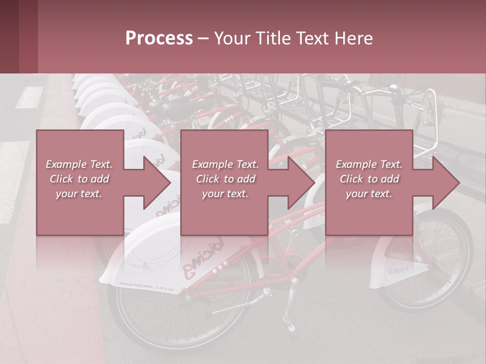 A Row Of Bikes Parked Next To Each Other PowerPoint Template