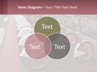 A Row Of Bikes Parked Next To Each Other PowerPoint Template