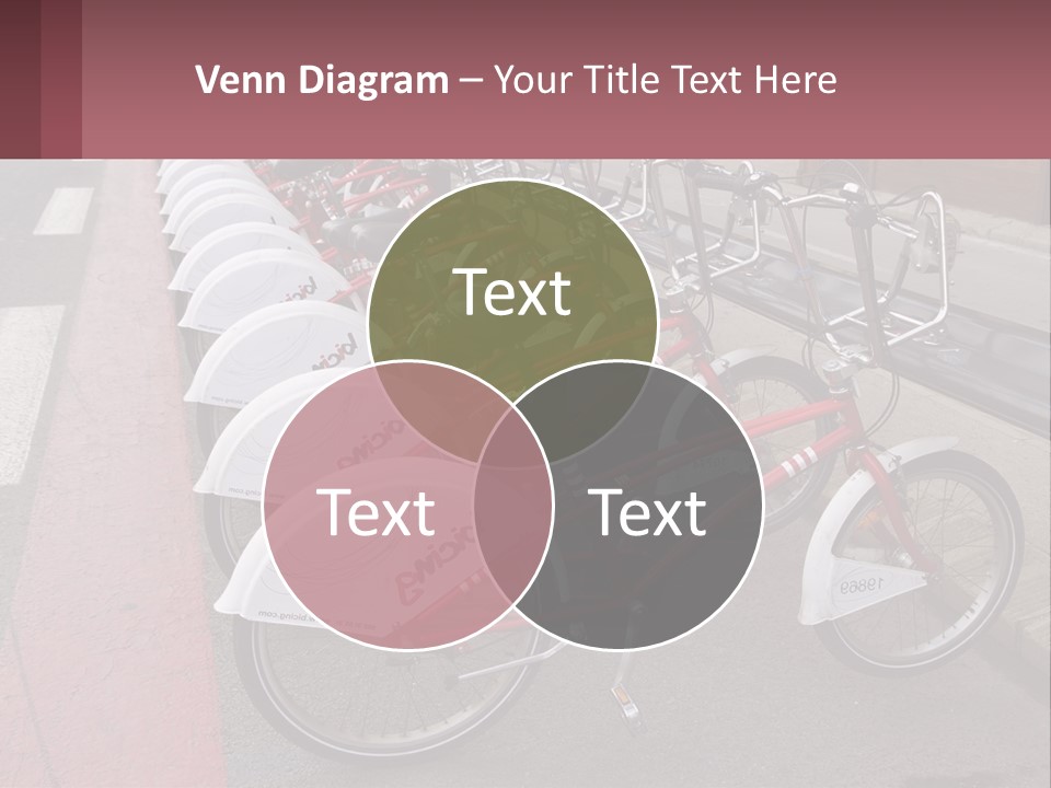 A Row Of Bikes Parked Next To Each Other PowerPoint Template