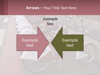 A Row Of Bikes Parked Next To Each Other PowerPoint Template