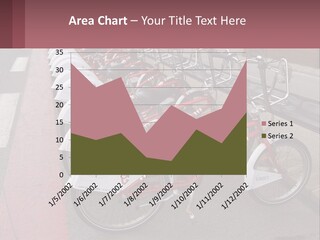 A Row Of Bikes Parked Next To Each Other PowerPoint Template