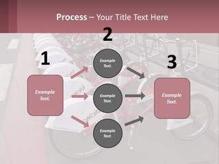 A Row Of Bikes Parked Next To Each Other PowerPoint Template