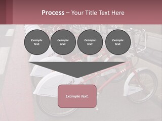 A Row Of Bikes Parked Next To Each Other PowerPoint Template