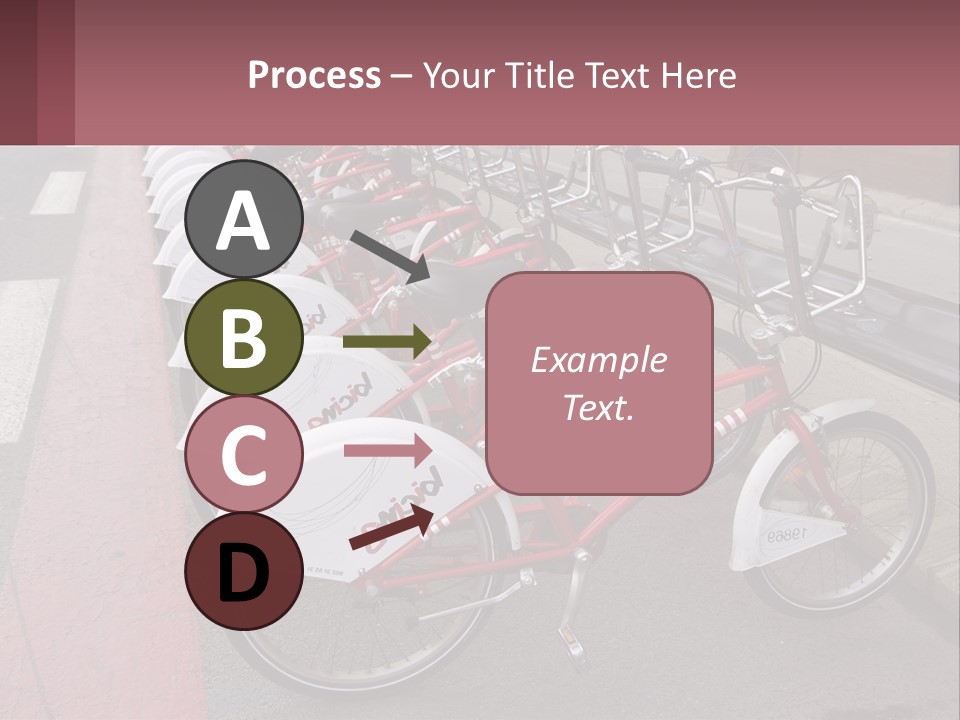 A Row Of Bikes Parked Next To Each Other PowerPoint Template
