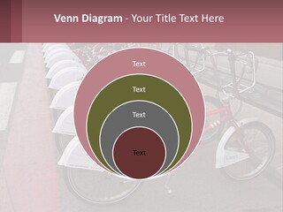 A Row Of Bikes Parked Next To Each Other PowerPoint Template