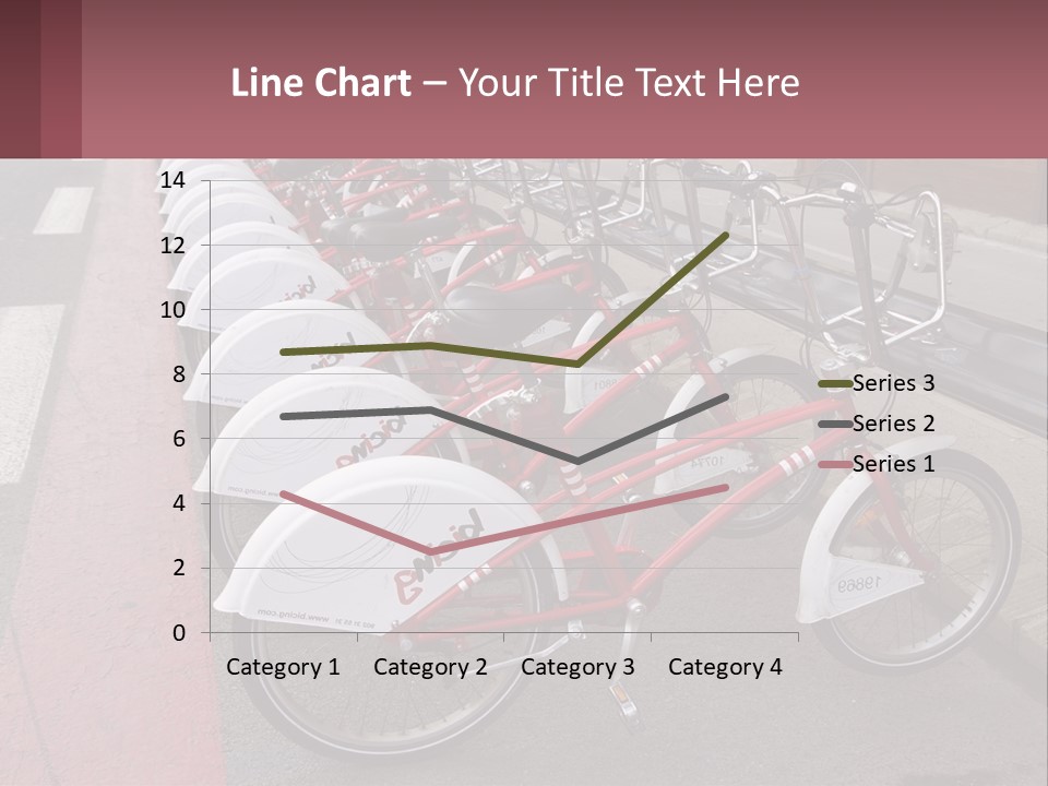 A Row Of Bikes Parked Next To Each Other PowerPoint Template