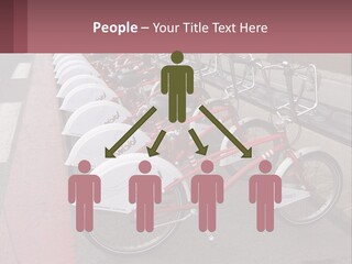 A Row Of Bikes Parked Next To Each Other PowerPoint Template