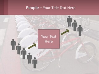 A Row Of Bikes Parked Next To Each Other PowerPoint Template
