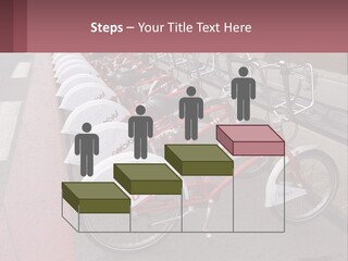 A Row Of Bikes Parked Next To Each Other PowerPoint Template